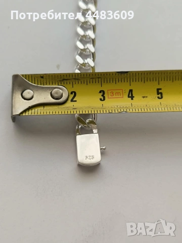 Масивна Сребърна Гривна , снимка 6 - Гривни - 53126320