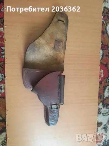 Стар кожен кобур за пистолет,с колан и портупей, снимка 3 - Антикварни и старинни предмети - 49857492