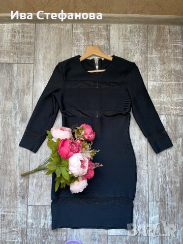 Страхотна нова черна къса еластична елегантна парти коктейлна бандажна рокля 