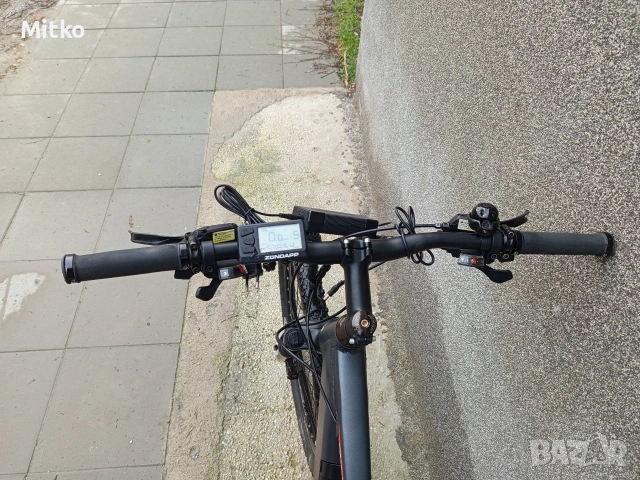 27.5 цола електрически алуминиев велосипед с 21 скорости усилени капли амортисьори предни като нов , снимка 10 - Велосипеди - 53372967