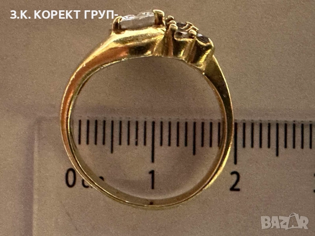 Златен пръстен 14к, 4,37гр, снимка 4 - Пръстени - 51501156