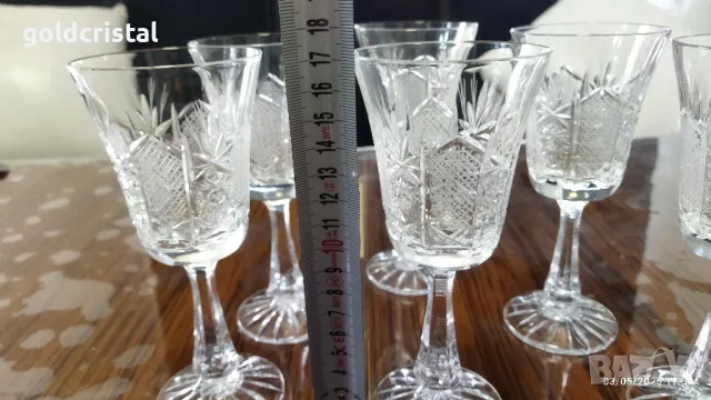 Кристални чаши Зорница лукс, снимка 9 - Антикварни и старинни предмети - 35509878