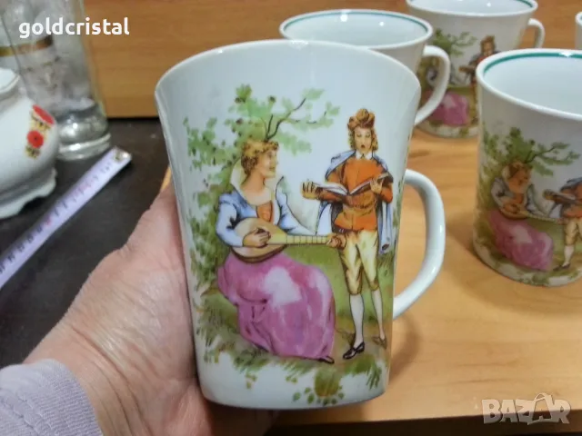 Стар полски порцелан чаши за чай , снимка 5 - Антикварни и старинни предмети - 49691225