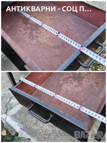 Стара Масивна Работна Маса / 80кг. , снимка 11 - Маси - 52171116