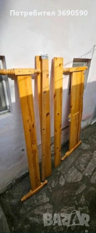 Спалня легло от масивен чам, естествен цвят, снимка 2 - Спални и легла - 53931189