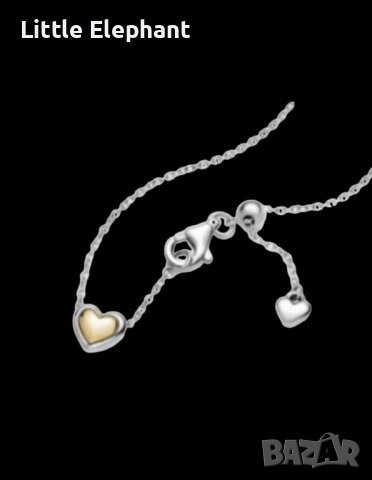 Сребърно колие сърце Пандора"Всичко си ми",Gold/ново