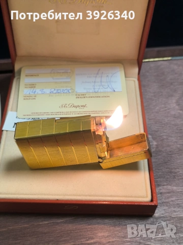 S.T.Dupont линия 1 златна пълен комплект , снимка 10 - Антикварни и старинни предмети - 54010010
