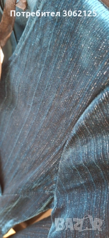 Блестяща преливаща ежедневна,официална рокля в синьо-зелен цвят с ламе , снимка 3 - Рокли - 54068947