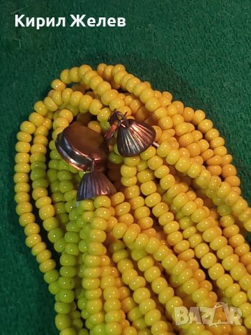 30-те ГОДИНИ АРТ ДЕКО МЪНИСТЕНО КОЛИЕ с БРОНЗОВА ЗАКОПЧАЛКА 8192, снимка 9 - Антикварни и старинни предмети - 29629170