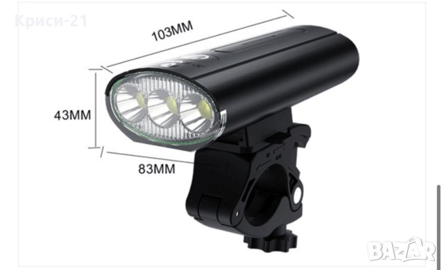 X-TIGER QD-0901 USB акумулаторен LED фар за велосипед, снимка 10 - Аксесоари за велосипеди - 42286103