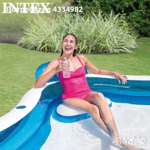 Надуваем басейн Intex 56475NP Swim Centre Family Lounge Pool 229 х 66 см  4 седалки, снимка 2 - Басейни и аксесоари - 51263626