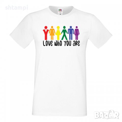 Мъжка тениска Love Who You Are Прайд,Празник.Повод,Изненада, снимка 7 - Тениски - 37103290