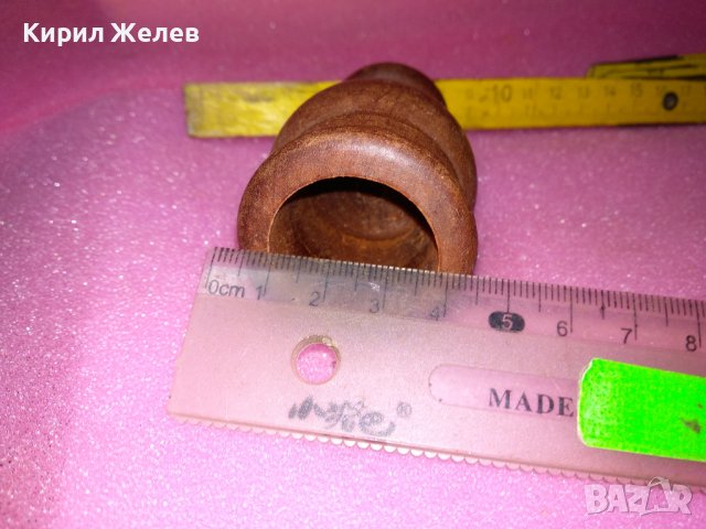 СТАРО ДЪРВЕНО КАПАЧЕ за СОЛНИЧКА СТИЛНО РЪЧНО СТРУГОВАНО 37639, снимка 6 - Други ценни предмети - 44155829