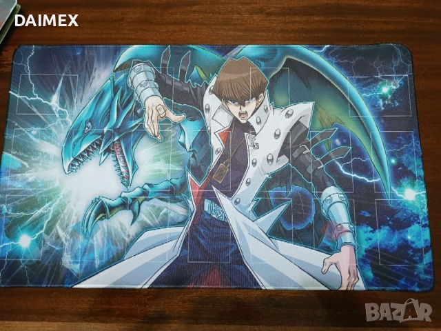 Югио подложка за игра - Кайба и синеокия бял дракон