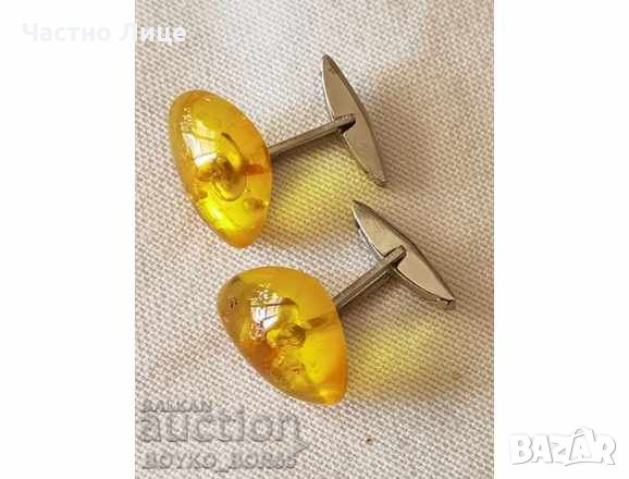 Оригинални Съветски Руски СССР Бутонели с Кехлибари,, снимка 2 - Други - 34878223