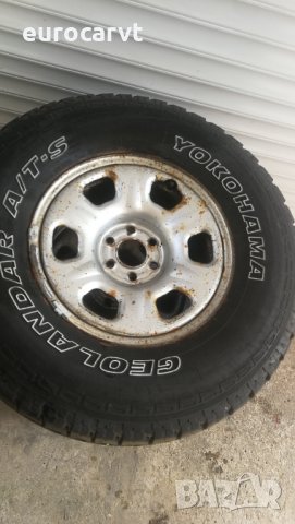 4 броя гуми YOKOHAMA Geolandar A/T-S 265/75R16 с джанти за Nissan Pathfinder / Navara d40 7JX16'', снимка 5 - Гуми и джанти - 35451992