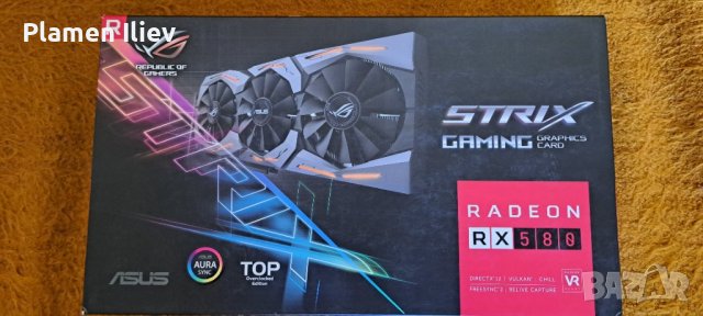 Видео карта Asus ROG STRIX RX 580 8GB GAMING, снимка 2 - Видеокарти - 40367985