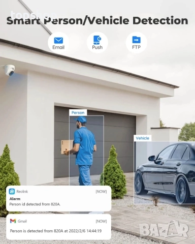 Нова Reolink RLC-820A 8MP, 4K PoE CCTV камера за външна употреба с разпознаване на хора/превозни..., снимка 4 - IP камери - 51597984