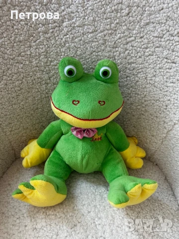 Плюшена играчка - зелена жаба , снимка 2 - Плюшени играчки - 50860302