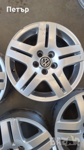 ОРИГИНАЛНИ ДЖАНТИ ЗА ФОЛСВАГЕН 5Х100Х57.1-15 ЦОЛА, снимка 2 - Гуми и джанти - 53254452