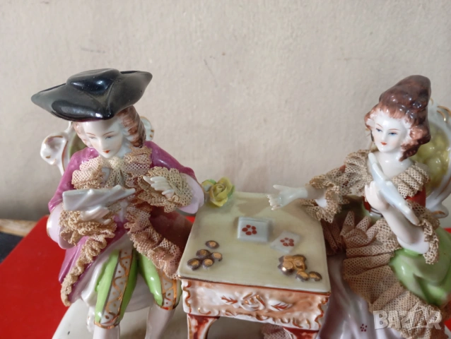 Порцеланова статуетка,композиция, снимка 2 - Статуетки - 54077534
