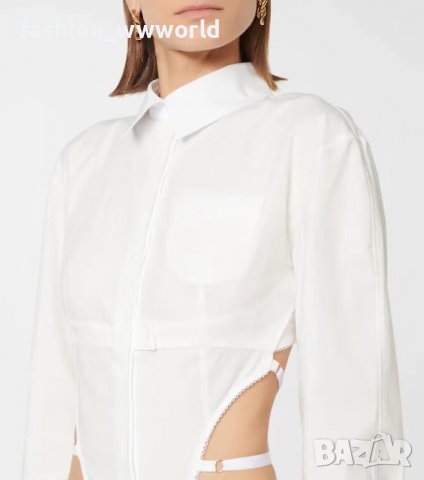 Дамска риза с гол гръб JAQUEMUS (S и L) - реплика, снимка 4 - Ризи - 37159077