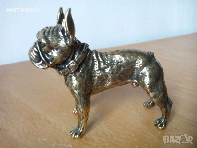 Бронзова статуетка френски булдог, снимка 5 - Статуетки - 52677432