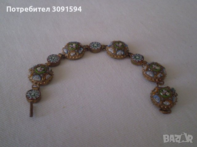 Старинна Гривна Венецианска Мозайка Италия, снимка 8 - Антикварни и старинни предмети - 37404008