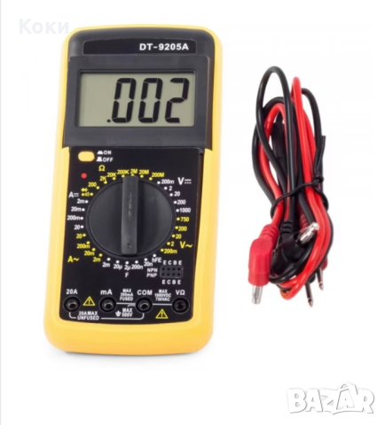 Цифров измервателен уред A-DT9205A Мултиметър, снимка 5 - Друга електроника - 44509550