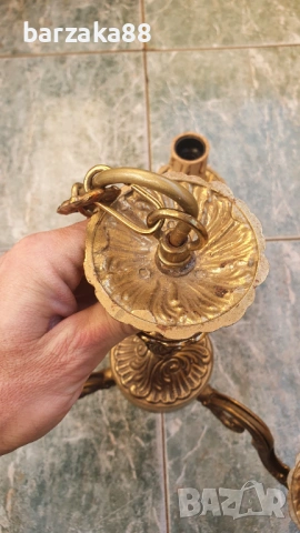 Малък месингов полилей , снимка 6 - Полилеи - 53162606