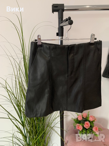 Кожена пола в размер S на Zara, снимка 6 - Поли - 44514662