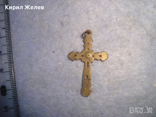 СТАРИННО РЕТРО ОРНАМЕНТИРАНО АЖУРНО БРОНЗОВО КРЪСТЧЕ МАЙСТОРСКА ИЗРАБОТКА РЯДКО 12670, снимка 4 - Антикварни и старинни предмети - 36982847