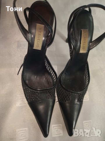 Eлегантни кожени обувки / сандали на ток  Vergelio , снимка 3 - Дамски елегантни обувки - 29342295
