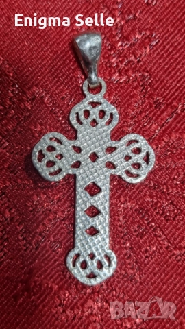Сребърен кръст 925 , снимка 2 - Колиета, медальони, синджири - 52887929