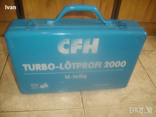 CFH PROFI-Нов Немски Старо Качество Сет/Комплект Газов Поялник/Дюзи-9 Части в Метален Куфар, снимка 2 - Поялници и запояване - 42415042