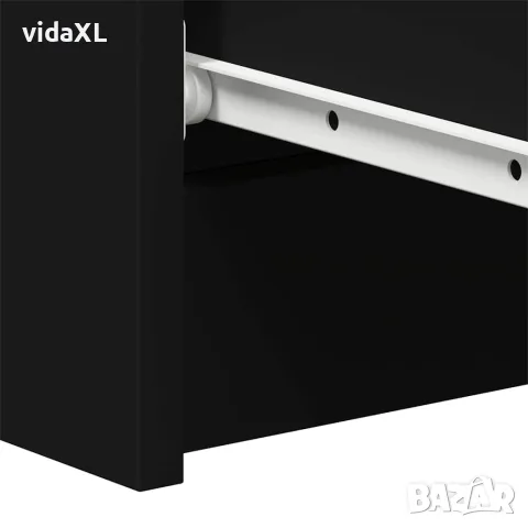 vidaXL Сайдборд, черен, 60x35x98,5 см, инженерно дърво, снимка 10 - Бюфети - 56147688