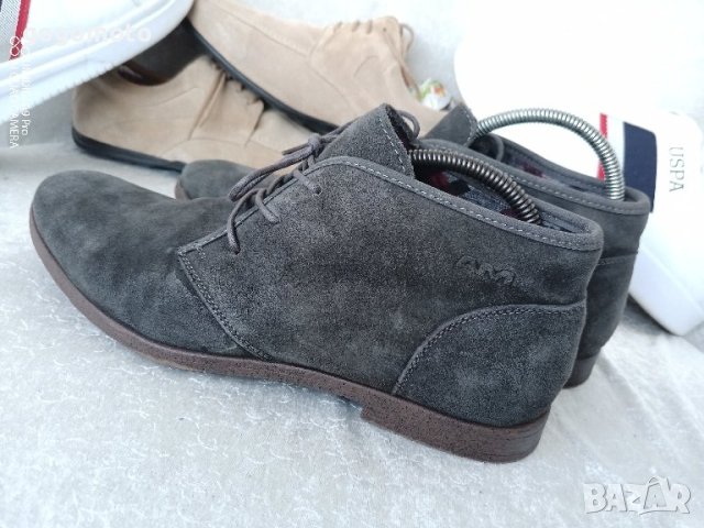 КАТО НОВИ кларкове 44 - 45 original  AM®, 100% естествена кожа = велур, GOGOMOTO.BAZAR.BG®,КАТО НОВИ, снимка 12 - Спортно елегантни обувки - 44451198