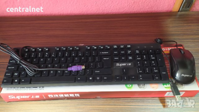 Клавиатура PS/2 + оптична мишка USB, снимка 1 - Клавиатури и мишки - 33950458