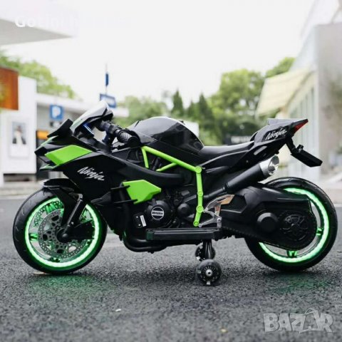 Акумулаторен МОТОР Ninja Duo 12V меки гуми с Кожена седалка, снимка 15 - Детски велосипеди, триколки и коли - 34368493