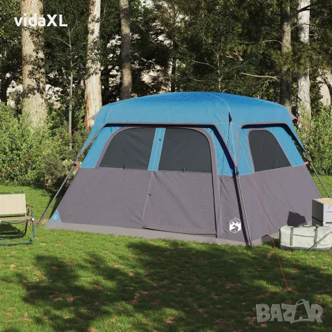 vidaXL Семейна палатка кабина, 6-местна, синя, водоустойчива, снимка 3 - Палатки - 56148310