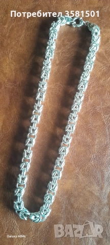 170/Сребърен Синджир Кралска плетка-95грама.🇧🇬, снимка 2 - Колиета, медальони, синджири - 52850026