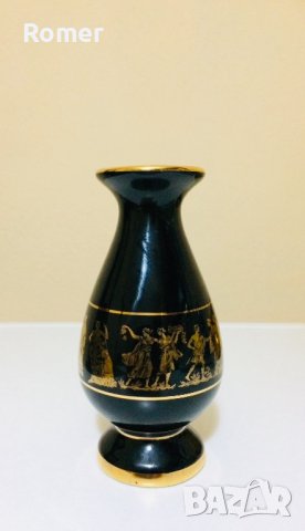 Гръцка Керамична ваза Hand Made in Greece 24K Gold