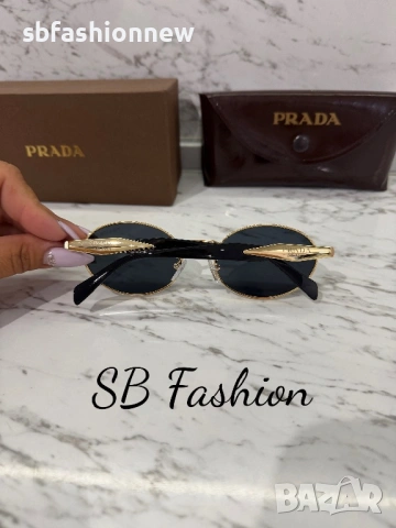 Prada овални,метална рамка с лого, снимка 14 - Слънчеви и диоптрични очила - 54336303