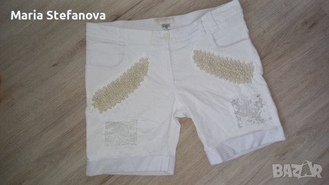 Бели къси панталони с перли Lucy Fashion , снимка 1