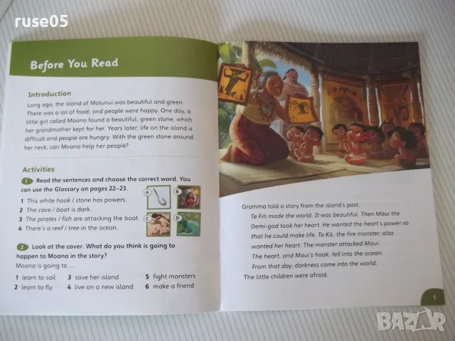 Книга"Disney Moana-Pearson English Kids Readers Level 4"-32с, снимка 3 - Чуждоезиково обучение, речници - 56053518