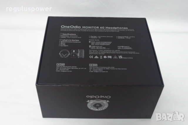 Професионални студийни слушалки OneOdio Monitor 60, 20Hz-40kHz,1600 mw, 38 Ом, снимка 8 - Слушалки и портативни колонки - 36544529