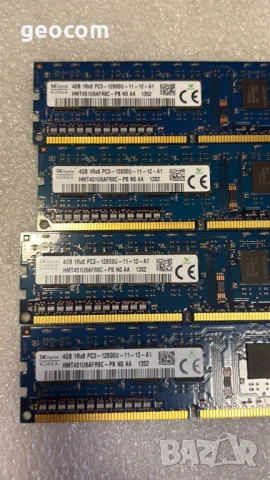 16GB (4x4GB) DDR3 SK-Hynix PC3-12800U (1600Mhz,CL-10,КИТ), снимка 3 - RAM памет - 51417642