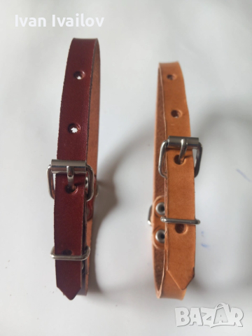 Кожени каишки 35см за коте или мини куче – 2 цвята, ширина 1см