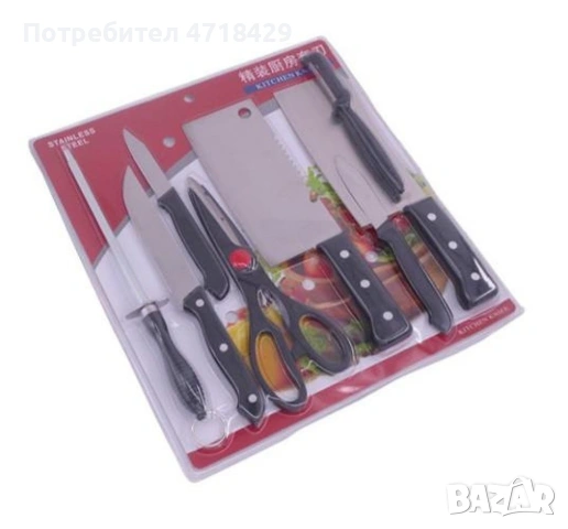 Комплект кухненски уреди от 8 части, снимка 2 - Прибори за хранене, готвене и сервиране - 53280096