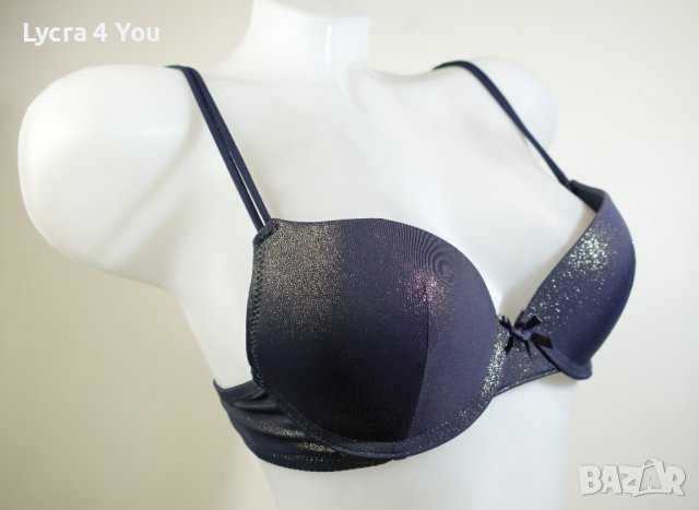 75A/B сутиен с твърди чашки и златист брокатен блясък, снимка 7 - Бельо - 39469985